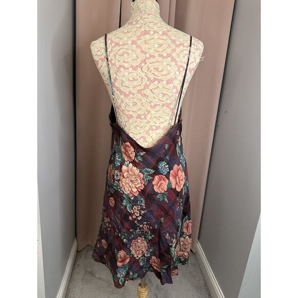 EUC Vintage Antara Silk Slip Mini Dress Size L Floral Fairy Y2K Sexy Lingerie - Picture 4 of 6